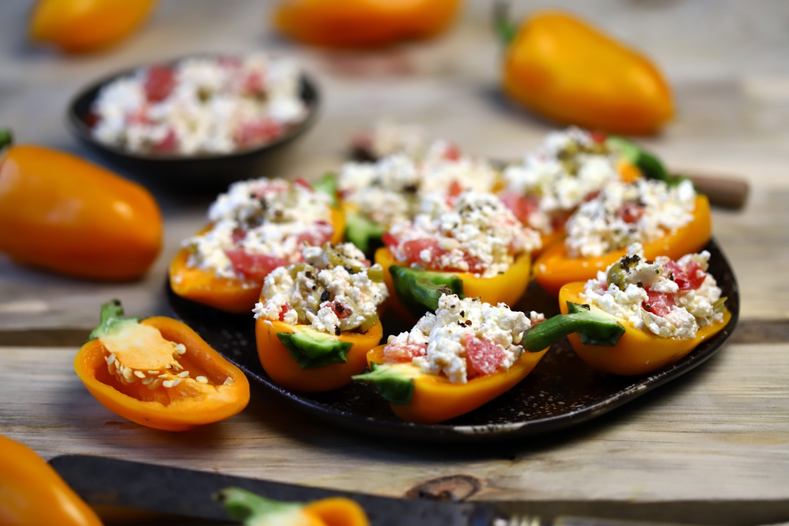 Cheese Stuffed Mini Peppers