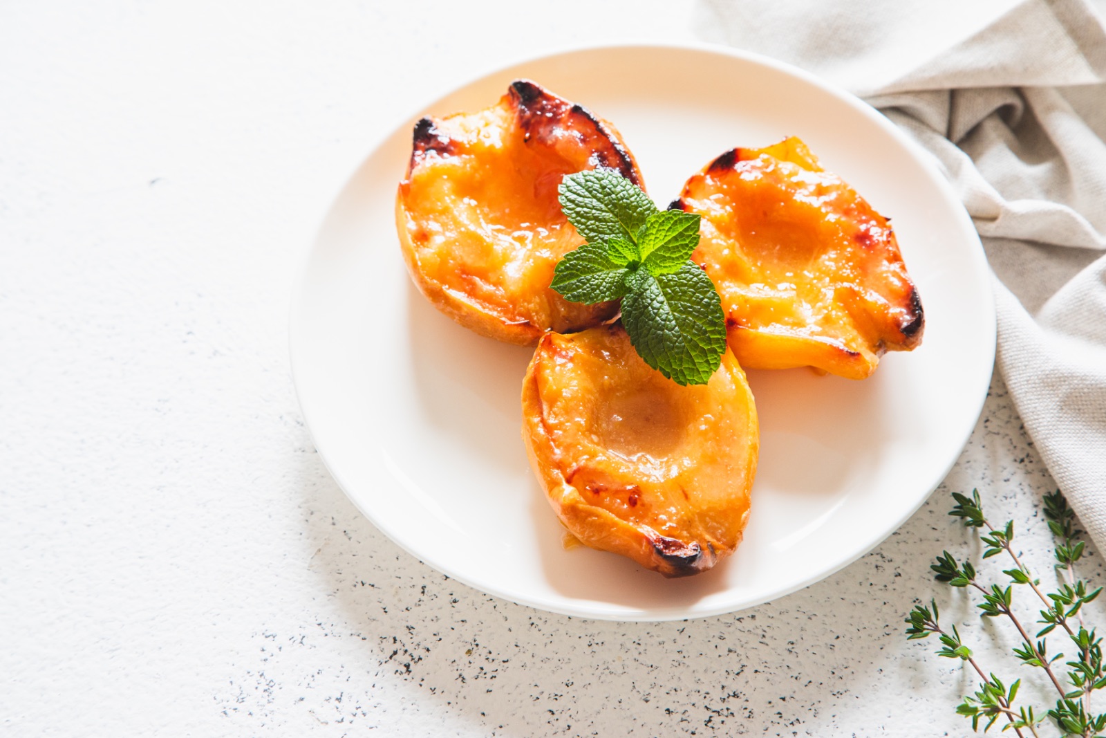 Roasted Peach Halves